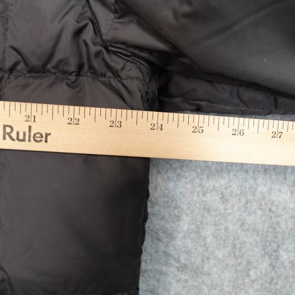 Vintage Polo Ralph Lauren Jacket Mens Medium Down Puffer Bubble Snap Front Black - Picture 9 of 11